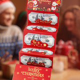 Enveloppe rouge de Noël pliable à 6 compartiments
