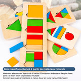 Jeu de Tri en Bois avec Formes Géométriques