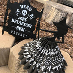 Ornement de porte-serviettes en bois de sorcière d'Halloween