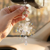 Pendentif Fleur Élégant pour Rétroviseur de Voiture