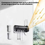 Stérilisateur de brosse à dents intelligent à lumière UV, distributeur de dentifrice à monter sur le mur