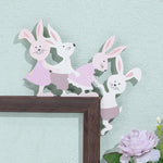 Décoration de porte lapin de Pâques