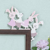 Décoration de porte lapin de Pâques