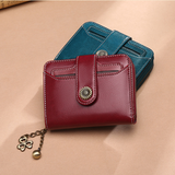 Mini porte-monnaie compact à deux volets pour femmes avec blocage RFID