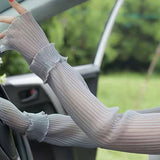 Manches de bras en dentelle de protection UV d'été