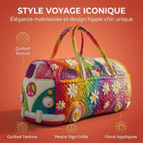 Sac de Voyage Matelassé à Motif Floral