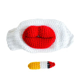 Masque de cigarette bouche saucisse