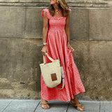 Robe Longue à Buste Smocké