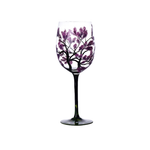Verres à vin Arbre des Quatre Saisons - Art Peint à la Main