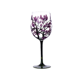 Verres à vin Arbre des Quatre Saisons - Art Peint à la Main