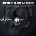 Casque d'écoute Clip-On à écran tactile LCD couleur Bluetooth 5.4 sans fil