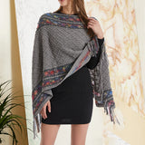 Pull Poncho à franges