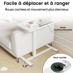 Table élévatrice pneumatique à roues cachées