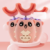 Brosse à dents électrique en forme de U pour enfants