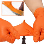 Gants en nitrile orange(50pcs)