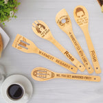 Spatule en bambou gravée au laser