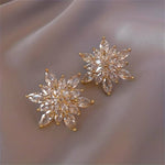 Boucles d'oreilles de luxe en forme de tournesol