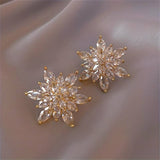 Boucles d'oreilles de luxe en forme de tournesol