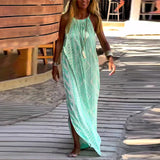 Robe longue imprimée dos nu Test