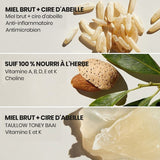 Baume de suif de bœuf nourri à l'herbe biologique au miel brut
