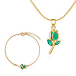 Ensemble de bijoux fleur de tulipe douce