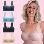 Bralette sans fil à bretelles élastiques et sans couture