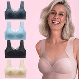 Bralette sans fil à bretelles élastiques et sans couture