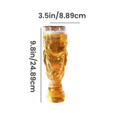 Verre à bière style trophée de football
