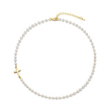 Collier croisé avec perles