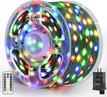 Guirlande LED de Noël étanche avec télécommande à 8 modes