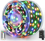 Guirlande LED de Noël étanche avec télécommande à 8 modes