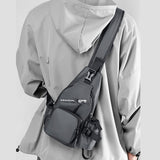 Sac de poitrine pour bouteille d'eau en film de cuir pour hommes