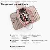 Sac à cosmétiques de grande capacité à trois couches