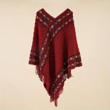 Pull Poncho à franges