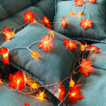 Luminaires à feuilles d'érable en forme de citrouille