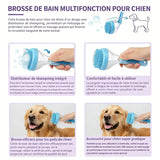 Nouvelle Brosse 2-en-1 pour Bain et Toilettage des Animaux
