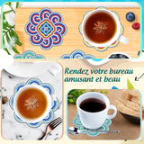 🌸Dessous de verre en forme de diamant (Mandala)