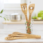 Spatule en bambou gravée au laser