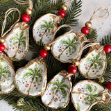 Ornement d'art de coquille d'huître | cadeau de Noël