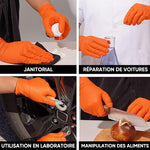 Gants en nitrile orange(50pcs)