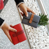 Portefeuille court coloré