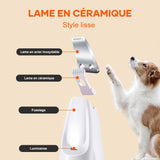 Rasoir de pieds LED pour animaux de compagnie