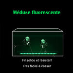 Simulation d'aménagement paysager d'aquarium Méduse fluorescente transparente