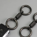 Porte-clés double anneau à ressort nordique rétro