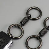 Porte-clés double anneau à ressort nordique rétro