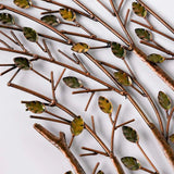 Décoration murale en métal colibri et brindilles