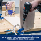 Outil de menuiserie - Clip en métal à angle droit à 90 degrés