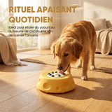Gamelle lente pour animaux et tapis de léchage
