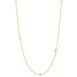 Collier à diamants avec lunette pour les initiales
