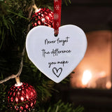 Ornement suspendu en forme de cœur de Noël